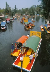 Trajineras sur un canal